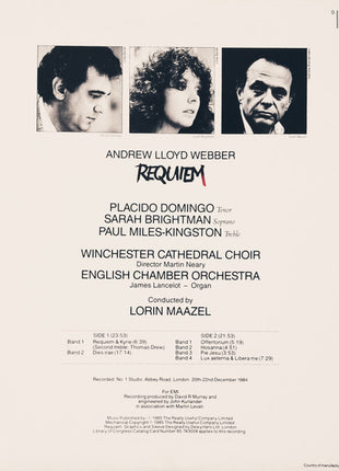 Andrew Lloyd Webber, Placido Domingo, Sarah Brightman, Lorin Maazel : Requiem (LP, Album, Wak)