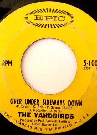 The Yardbirds : Over Under Sideways Down (7", Single, Pit)