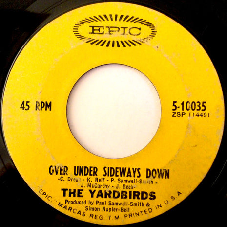 The Yardbirds : Over Under Sideways Down (7", Single, Pit)