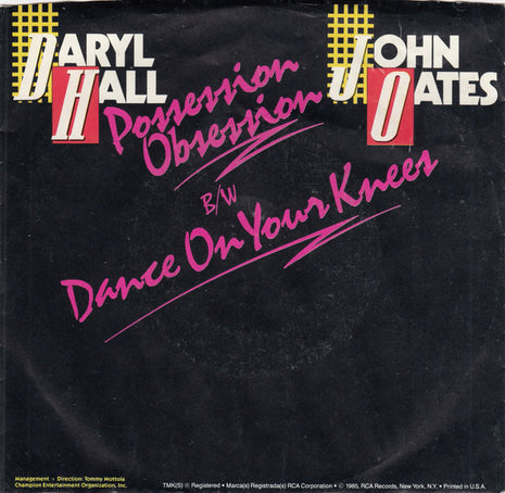 Daryl Hall & John Oates : Possession Obsession b/w Dance On Your Knees (7", Styrene, Ind)
