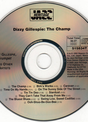 Dizzy Gillespie : The Champ (CD, Comp, RE, RM)