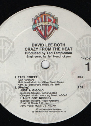 David Lee Roth : Crazy From The Heat (12", EP, Spe)