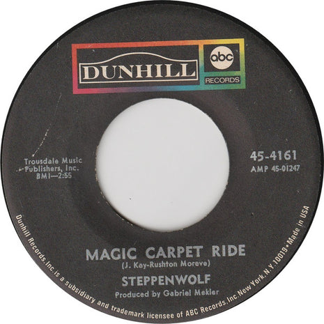 Steppenwolf : Magic Carpet Ride / Sookie Sookie (7", Single, Mono)