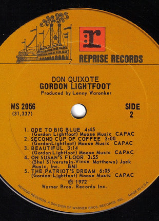 Gordon Lightfoot : Don Quixote (LP, Album, Pit)