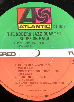 The Modern Jazz Quartet : Blues On Bach (LP, Album, RE, SP )