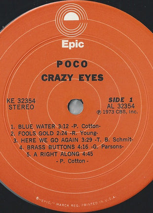 Poco (3) : Crazy Eyes (LP, Album)