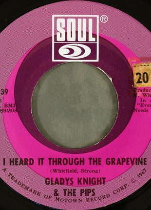 Gladys Knight And The Pips : I Heard It Through The Grapevine (7", Single, Ame)