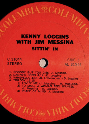 Kenny Loggins With Jim Messina* : Sittin' In (LP, Album, Ter)