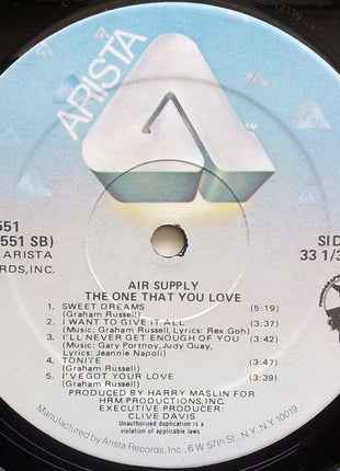 Air Supply : The One That You Love (LP, Album)