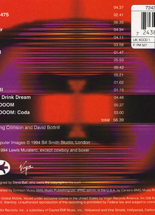 King Crimson : THRAK (CD, Album)