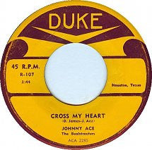 Johnny Ace : Cross My Heart / Angel (7", Mono)