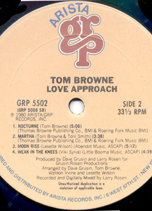 Tom Browne : Love Approach (LP, Album)