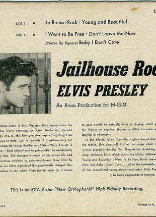 Elvis Presley : Jailhouse Rock (7", Album, EP)