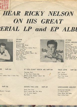 Ricky Nelson (2) : Lonesome Town / I Got A Feeling (7", Single)