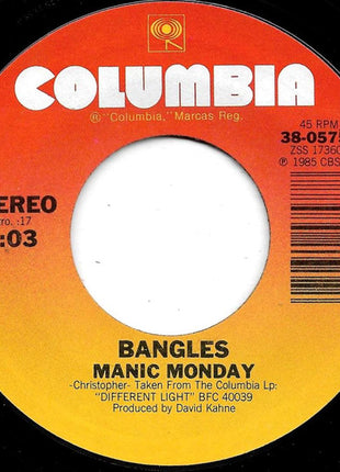 Bangles : Manic Monday (7", Single, Styrene, Car)