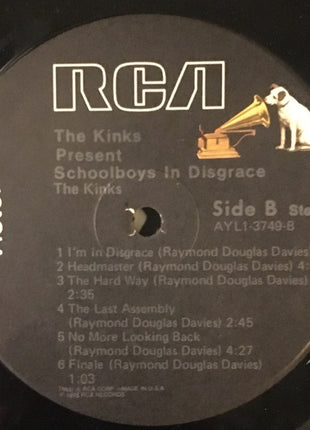 The Kinks : The Kinks Present Schoolboys In Disgrace (LP, Album, RE)