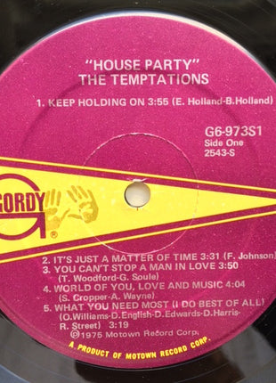 The Temptations : House Party (LP, Album, RP, Mon)
