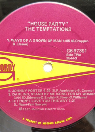 The Temptations : House Party (LP, Album, RP, Mon)