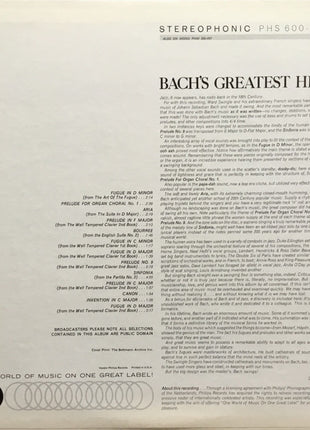 Les Swingle Singers : Bach's Greatest Hits (LP, RE)