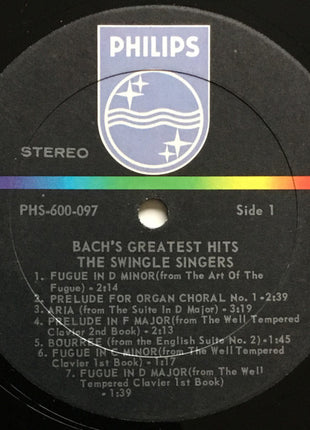 Les Swingle Singers : Bach's Greatest Hits (LP, RE)