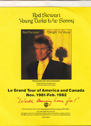 Rod Stewart : Young Turks (7", Single, Spe)