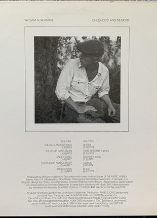 William Ackerman : Childhood And Memory (Pieces For Guitar) (LP, Album, RM, RP)