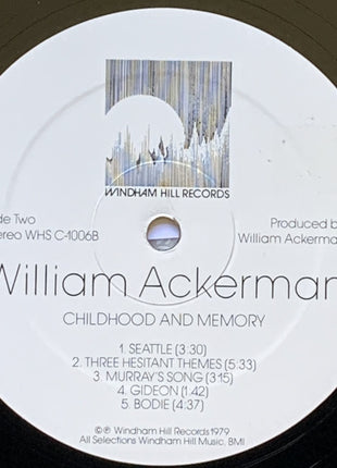 William Ackerman : Childhood And Memory (Pieces For Guitar) (LP, Album, RM, RP)