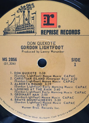 Gordon Lightfoot : Don Quixote (LP, Album, RE, Jac)