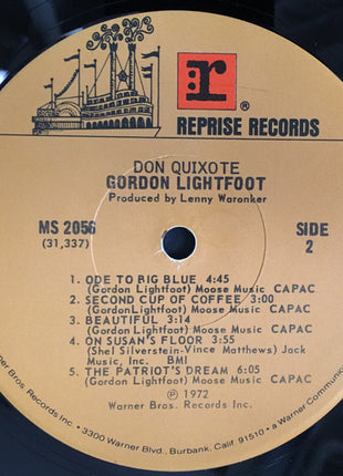 Gordon Lightfoot : Don Quixote (LP, Album, RE, Jac)