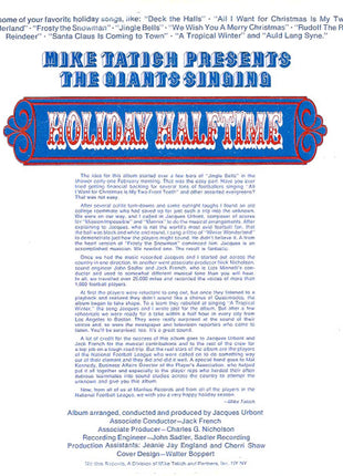The 1970 New York Giants* : Sing Holiday Halftime (LP)