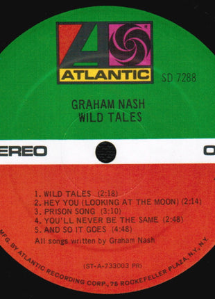 Graham Nash : Wild Tales (LP, Album, PR )