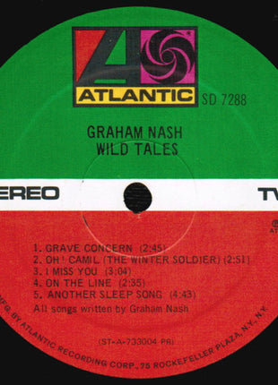 Graham Nash : Wild Tales (LP, Album, PR )