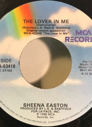 Sheena Easton : The Lover In Me (7", Glo)