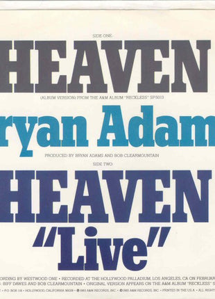 Bryan Adams : Heaven (7", Single, Styrene, R -)