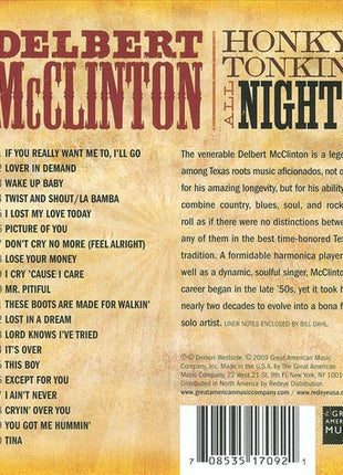 Delbert McClinton : Honky Tonkin' All Night (CD, Comp)
