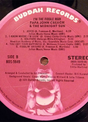 Papa John Creach & The Midnight Sun : I'm The Fiddle Man (LP, Album, Mon)