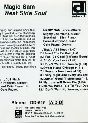 Magic Sam Blues Band : West Side Soul (CD, Album, RE, RM)