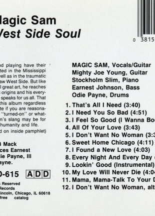Magic Sam Blues Band : West Side Soul (CD, Album, RE, RM)