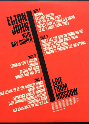 Elton John With Ray Cooper : Live From Moscow (2xLP, Album, RSD, Ltd, Cle)