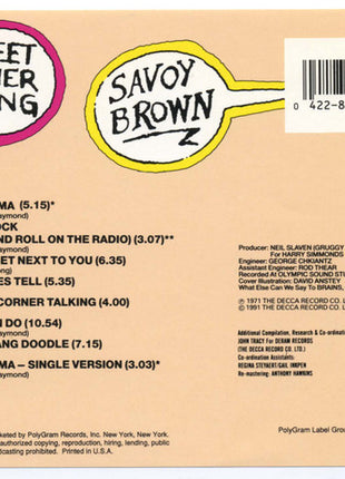 Savoy Brown : Street Corner Talking (CD, Album, RE, RM, UML)