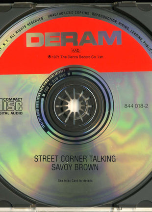 Savoy Brown : Street Corner Talking (CD, Album, RE, RM, UML)