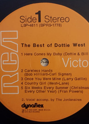 Dottie West : The Best Of Dottie West (LP, Comp, Ora)