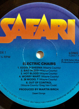 The Electric Chairs : The Electric Chairs (LP, Album)
