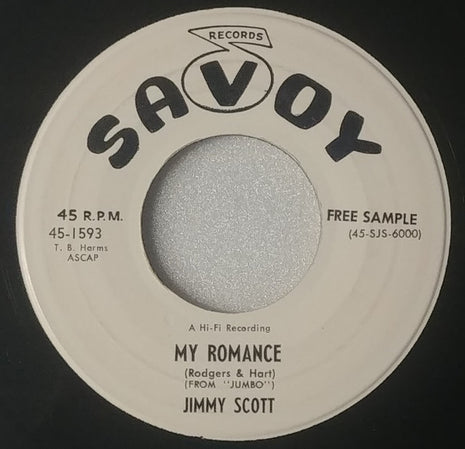 Jimmy Scott : My Romance / These Are The Things I Love (7", Promo)