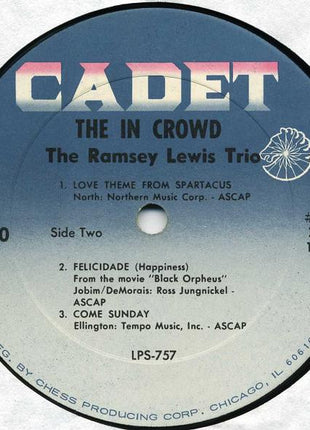 The Ramsey Lewis Trio : The In Crowd (LP, Album, RE, Ter)