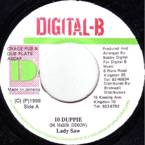 Lady Saw : 10 Duppie (7")