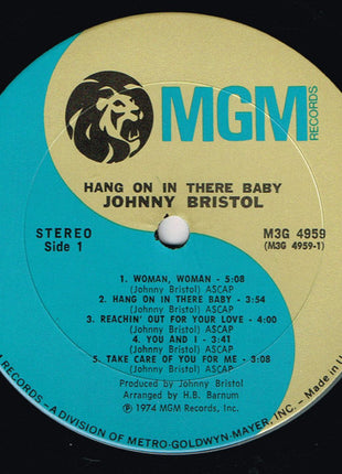 Johnny Bristol : Hang On In There Baby (LP, Album)