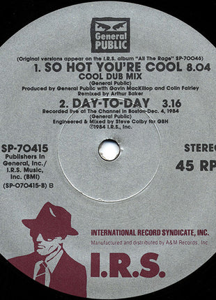 General Public : So Hot You're Cool (12", Single)