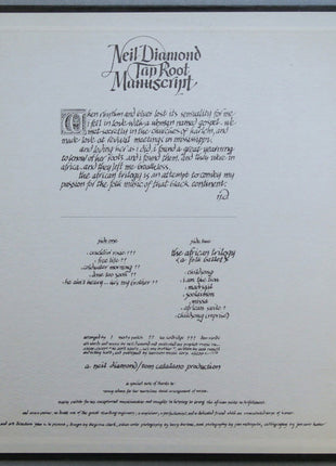 Neil Diamond : Tap Root Manuscript (LP, Album, Club, RP, CRC)