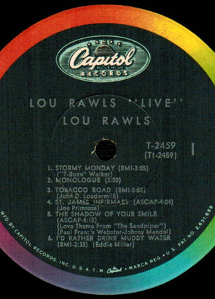 Lou Rawls : Live! (LP, Album, Mono, Scr)